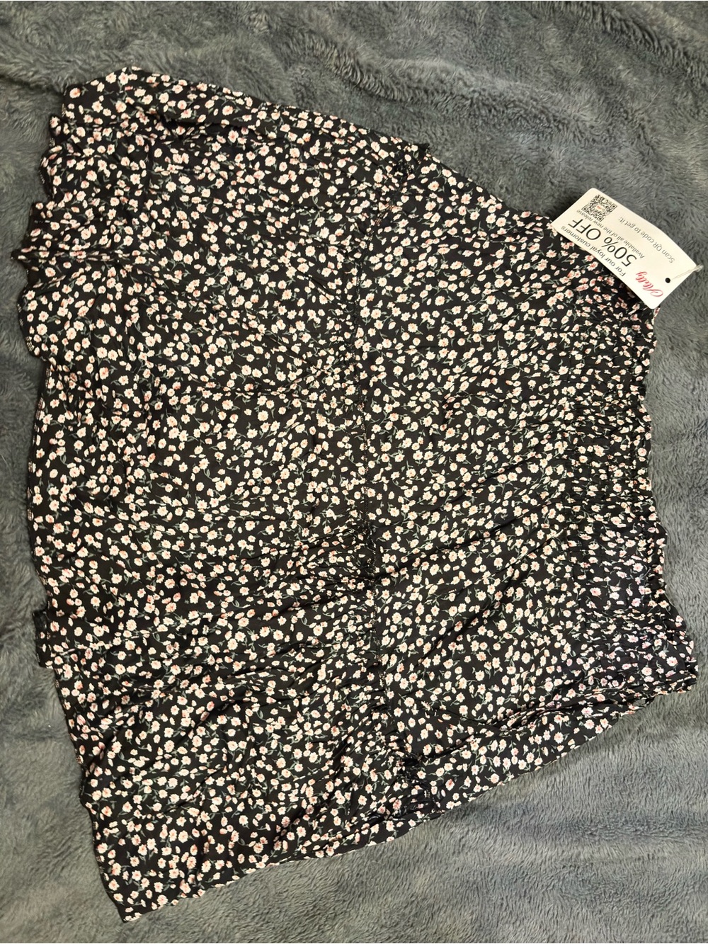 Black Floral Maxi Skirt with Pink Accents - Casual Everyday Style